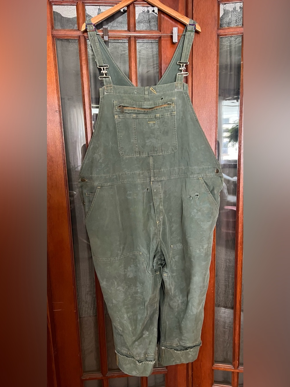 Garden Favorite Carhartt Olive Green Loose-Fit Canvas Carpenter Overalls